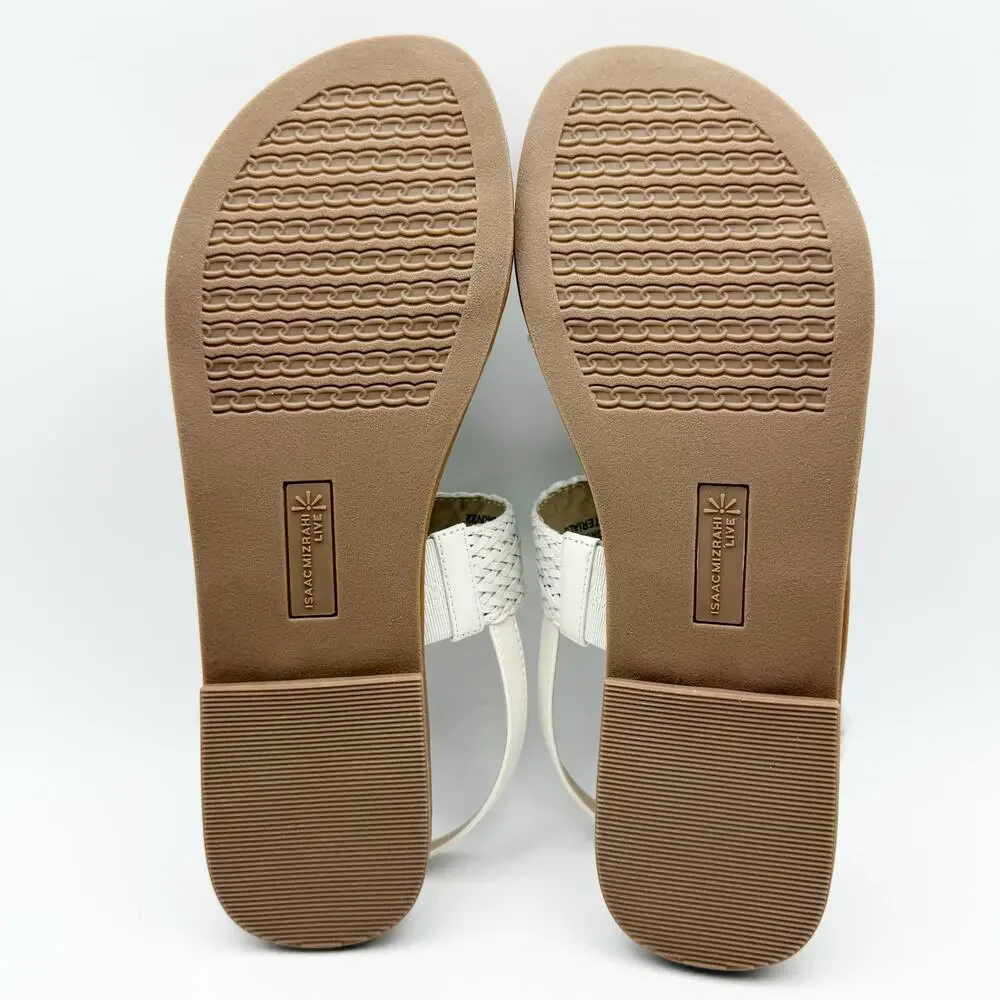 Isaac Mizrahi Live Womens Rosalyn Sandals US 7.5 M EU 37.5 White NIB